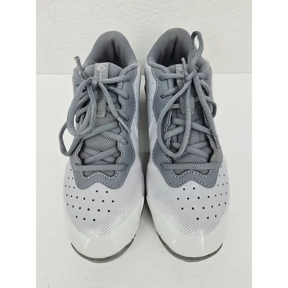 Nike Boys Diamond Baseball Cleats Shoes Gray 6Y